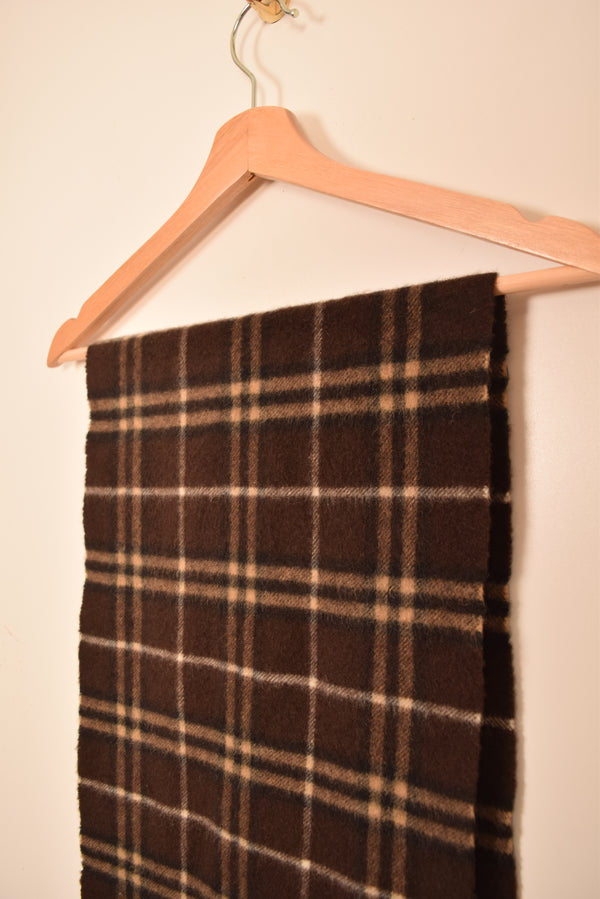 Burberry Brown Nova Check Cashmere Scarf