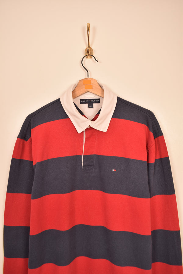Tommy Hilfiger Vintage Long Sleeve Polo Shirt (L)