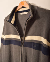 Thomas Burberry Vintage Zip Knitted Sweater (L)