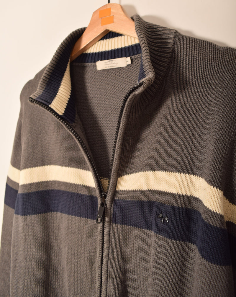 Thomas Burberry Vintage Zip Knitted Sweater (L)
