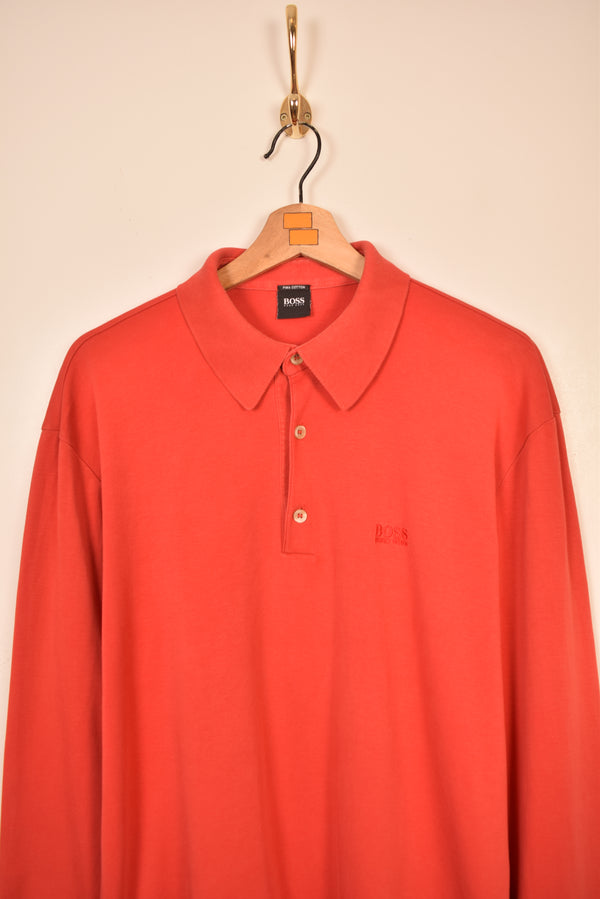 Hugo Boss Vintage Long Sleeve Polo Shirt (L)